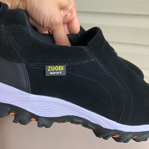 ZUODI Casual Loafers Breathable Flock Light Weight Slip On Black Shoes 12 - Picture 13 of 16